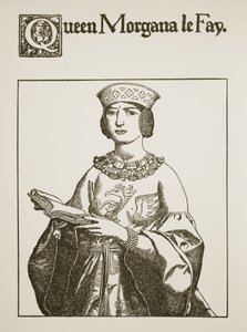 Dronning Morgana le Fay, illustration fra "Historien om Kong Arthur og hans riddere", 1903